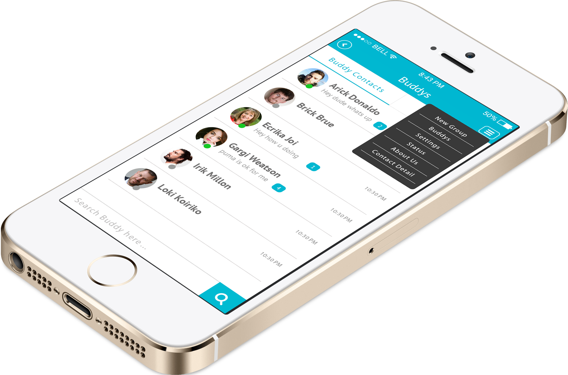 Buddychat App Design
